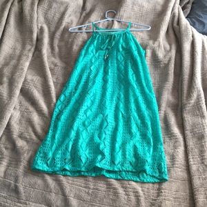 Turquoise textured dress